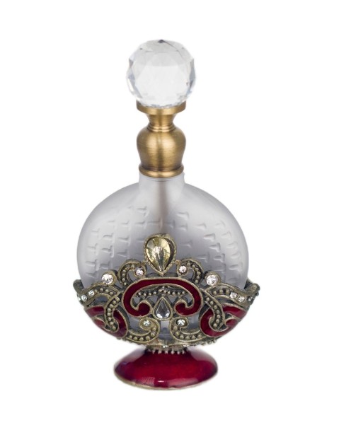By SIGRIS Botella Perfume Dorado de Metal 9X3X5cm Aceite Esencia