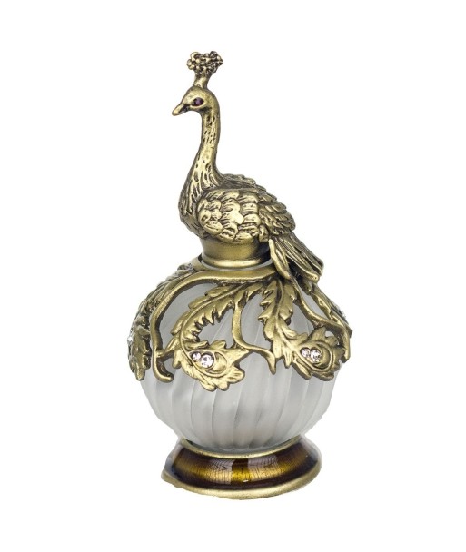 By SIGRIS Botella Perfume Gris de Metal 9X5X5cm Aceite Esencia