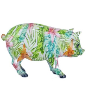 By SIGRIS Figura Cerdo Verde de Resina 15X8X24cm Figura de Animal Decoración Hogar Figuras Decoracion