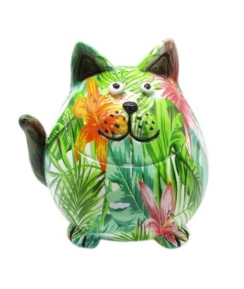 By SIGRIS Gato Verde de Resina 10X9X10cm Figura de Gato Decoración Hogar Figuras De Resina Para Jardin