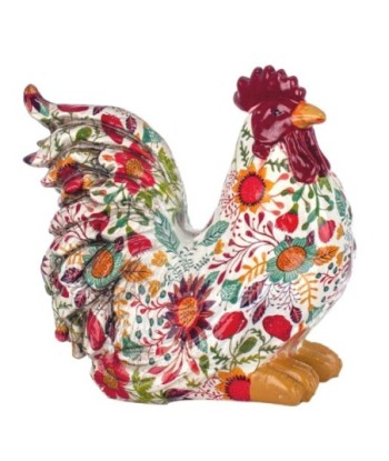 By SIGRIS Figura Gallina MULTICOLOR de Resina 19*13*21cm Figura de Animal