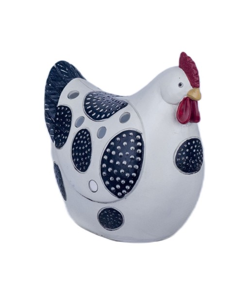 By SIGRIS Figura Gallina Blanco de Resina 17X10X18cm Figura de Animal Decoración Hogar Figuras Decoracion