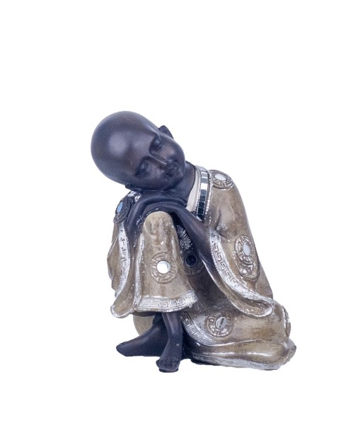 By SIGRIS Figura Monje Dorado de Resina 21X17X16cm Figura de Buda Decoración Hogar Budas De La Suerte