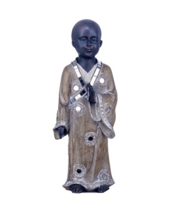 By SIGRIS Figura Monje Dorado de Resina 34X11X13cm Figura de Buda Decoración Hogar Budas De La Suerte