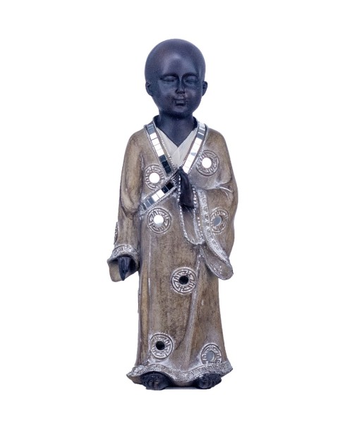 By SIGRIS Figura Monje Dorado de Resina 34X11X13cm Figura de Buda Decoración Hogar Budas De La Suerte