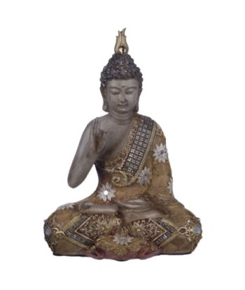 By SIGRIS Figura Buda Dorado de Resina 24X10X18cm Figura de Buda Decoración Hogar Figuras De Resina Para Jardin