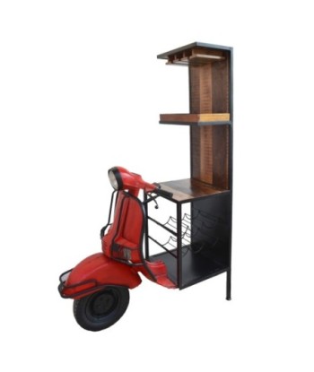 By SIGRIS Mueble Vespa Bar Rojo de Madera de deriva 183*70*110cm Barra