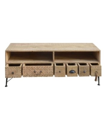 By SIGRIS Mueble TV Marrón de Madera de deriva 50*41*131cm