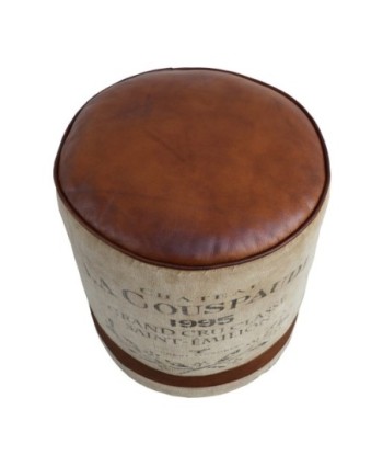 By SIGRIS Puff Marrón de Madera de deriva 54*40*40cm