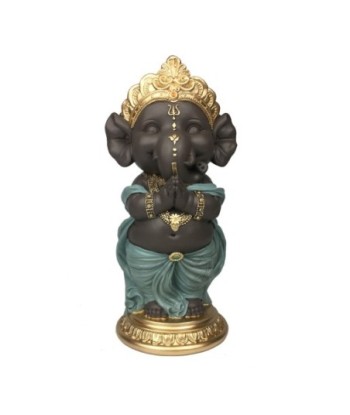 By SIGRIS Figura Ganesha Azul de Resina 29*13*14cm Figura de Buda