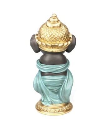 By SIGRIS Figura Ganesha Azul de Resina 29*13*14cm Figura de Buda