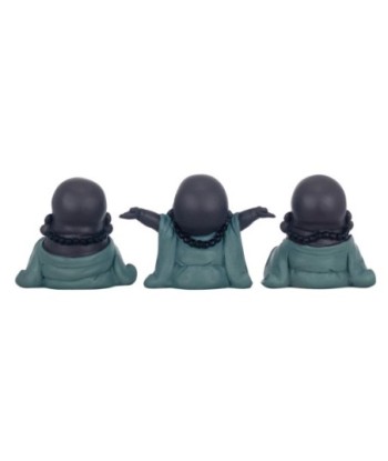 By SIGRIS Figura Buda 3 Unidades Marrón de Resina 8*7*9cm Figura de Buda