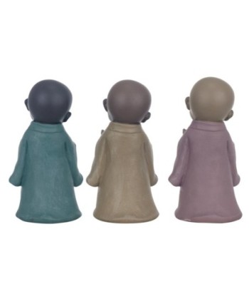 By SIGRIS Figura Buda 3 Unidades Multicolor de Resina 14*8*8cm Figura de Buda