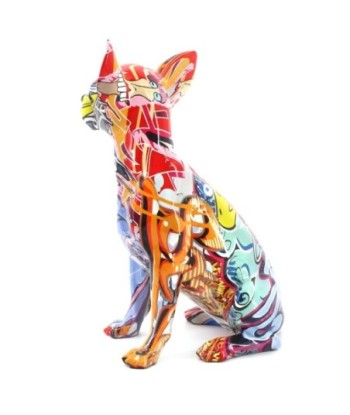 By SIGRIS Figura Chihuahua Multicolor de Resina 25*17*12cm Figura de Perro