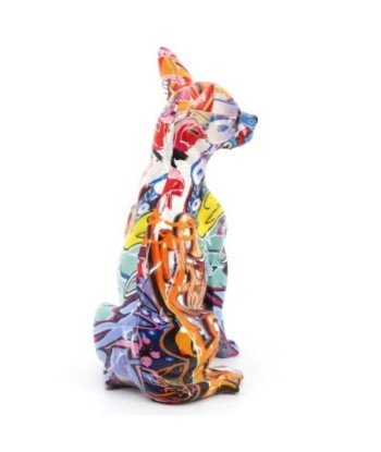 By SIGRIS Figura Chihuahua Multicolor de Resina 25*17*12cm Figura de Perro