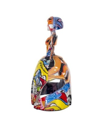 By SIGRIS Figura Menina Grafiti Multicolor de Resina 15*8*12cm Figura de Persona