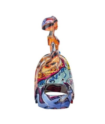 By SIGRIS Figura Menina Grafiti Multicolor de Resina 15*8*12cm Figura de Persona