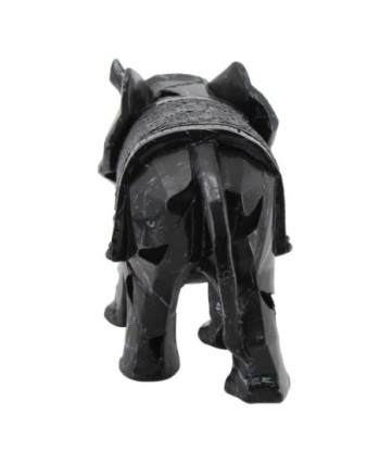 By SIGRIS Figura Elefante Negro de Resina 19*12*29cm Figura de Elefante