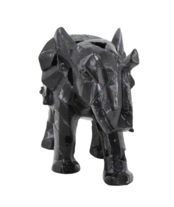 By SIGRIS Figura Elefante Negro de Resina 19*12*29cm Figura de Elefante