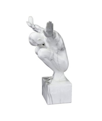 By SIGRIS Figura Hombre Desnudo Blanco de Resina 33*15*49cm Figura de Persona