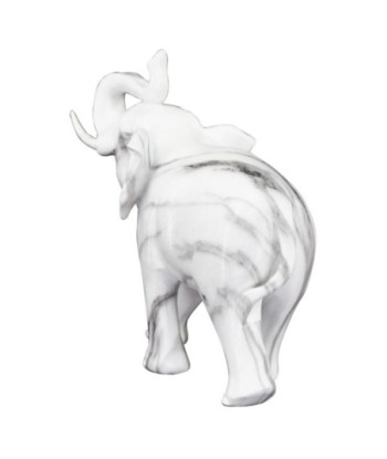 By SIGRIS Figura Elefante Blanco de Resina 19*9*23cm Figura de Elefante
