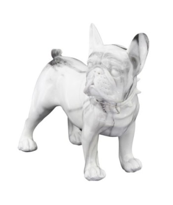 By SIGRIS Figura Bulldog Frances Blanco de Resina 19*10*23cm Figura de Perro
