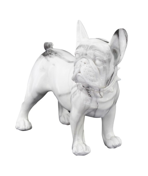 By SIGRIS Figura Bulldog Frances Blanco de Resina 19*10*23cm Figura de Perro