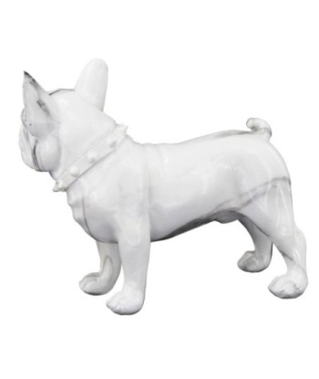 By SIGRIS Figura Bulldog Frances Blanco de Resina 19*10*23cm Figura de Perro