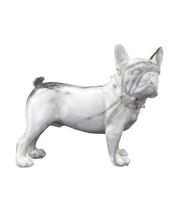 By SIGRIS Figura Bulldog Frances Blanco de Resina 19*10*23cm Figura de Perro