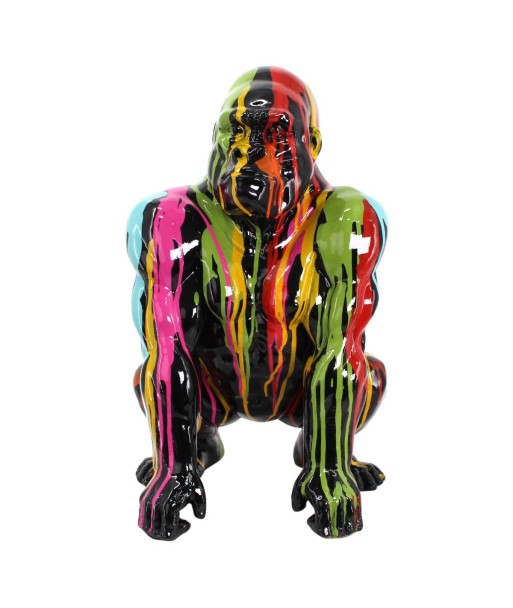 By SIGRIS Figura Gorila Grafiti Multicolor de Resina 45*26*27cm Figura de Animal