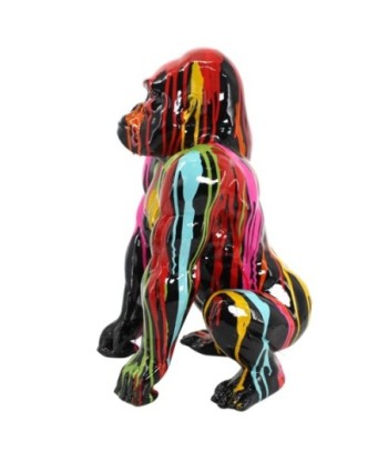 By SIGRIS Figura Gorila Grafiti Multicolor de Resina 45*26*27cm Figura de Animal