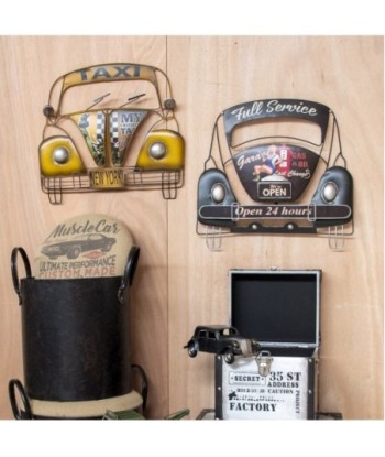 By SIGRIS Placa de Metal Negro de Metal 46*5*49cm