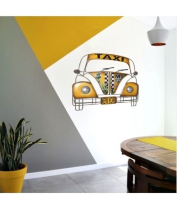 By SIGRIS Placa de Metal Amarillo de Metal 45*5*49cm