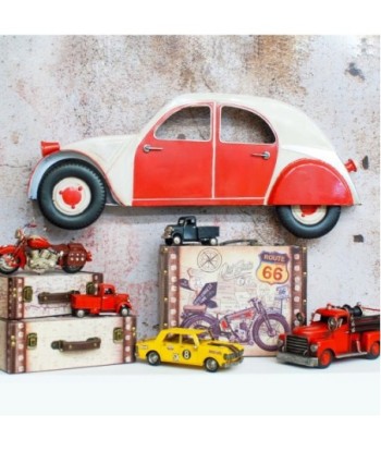 By SIGRIS Placa de Metal Rojo de Metal 42*10*96cm