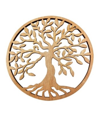 By SIGRIS Colgante Árbol de la Vida Dorado de Madera 30*1*30cm Colgante