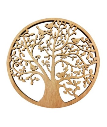 By SIGRIS Colgante Árbol de la Vida Dorado de Madera 30*1*30cm Colgante
