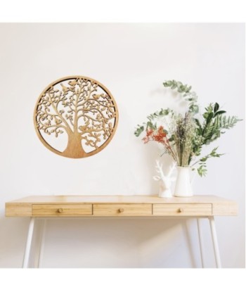 By SIGRIS Colgante Árbol de la Vida Dorado de Madera 30*1*30cm Colgante