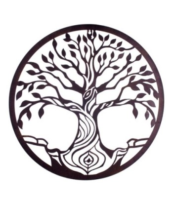 By SIGRIS Colgante Árbol de la Vida Marrón de Metal 50*1*50cm Colgante