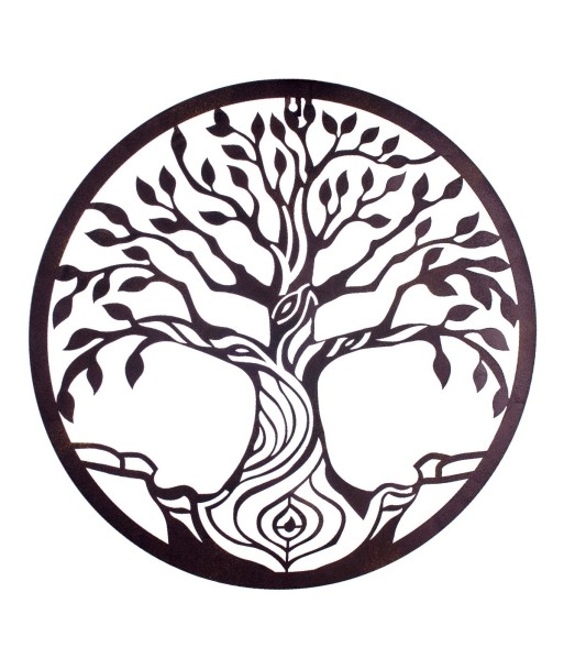 By SIGRIS Colgante Árbol de la Vida Marrón de Metal 50*1*50cm Colgante