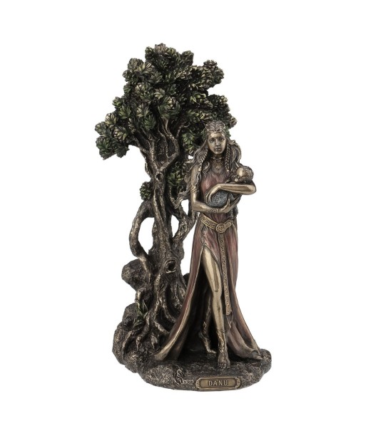 By SIGRIS Figura Diosa Danu Gris de Resina 28X13X15cm Figura Bronce Figuras Decorativas Decoracion Original