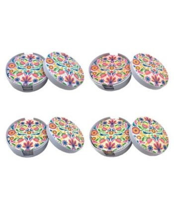 By SIGRIS Salvamanteles 24 Uni. MULTICOLOR de Melamina 6*11*11cm Salvamanteles