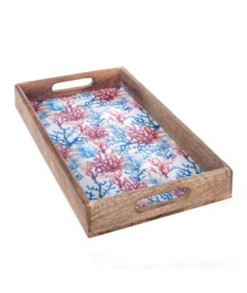 ORIGEN Home Decor - Bandeja coral  Cocina | Cajas Y Bandejas Azul - 5x23x38 cm