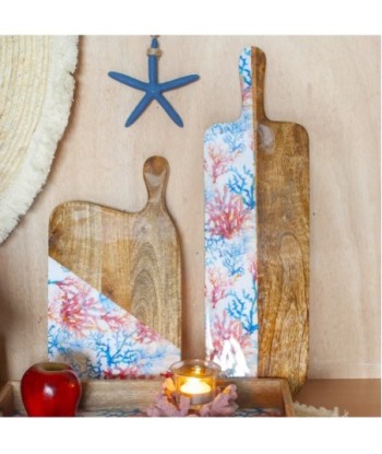ORIGEN Home Decor - Tabla cortar coral  Cocina | Cajas Y Bandejas Azul - 1x14x49 cm