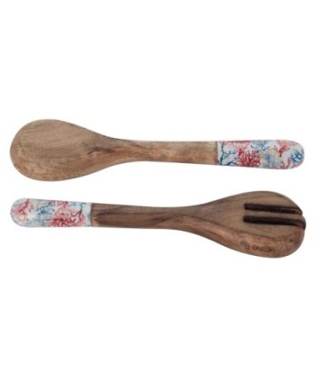 ORIGEN Home Decor - Tenedor y cuchara coral Pack 2 Unidades Cocina | Cajas Y Bandejas Azul - 2x9x34 cm