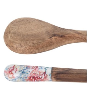 ORIGEN Home Decor - Tenedor y cuchara coral Pack 2 Unidades Cocina | Cajas Y Bandejas Azul - 2x9x34 cm