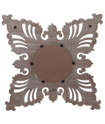 Signes Grimalt By SIGRIS - Espejo pared con relieve Marrón de Madera | Espejo Espejo Redondo Madera Espejo Rustico