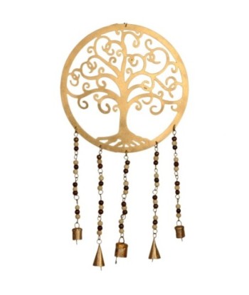 By SIGRIS Colgante Árbol de la Vida Dorado de Metal 70*3*26cm Colgante