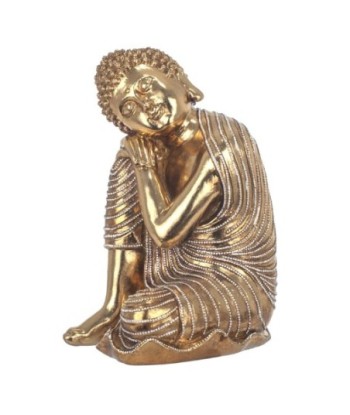 Signes Grimalt By SIGRIS - Figura Buda Sentado Dorado de Resina | Figura de Buda Figuras De Resina Para Jardin
