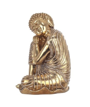 Signes Grimalt By SIGRIS - Figura Buda Sentado Dorado de Resina | Figura de Buda Figuras De Resina Para Jardin