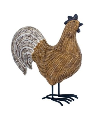 Signes Grimalt By SIGRIS - Figura Gallo Marrón de Resina | Figura de Gallina Figuras De Resina Para Jardin Figura